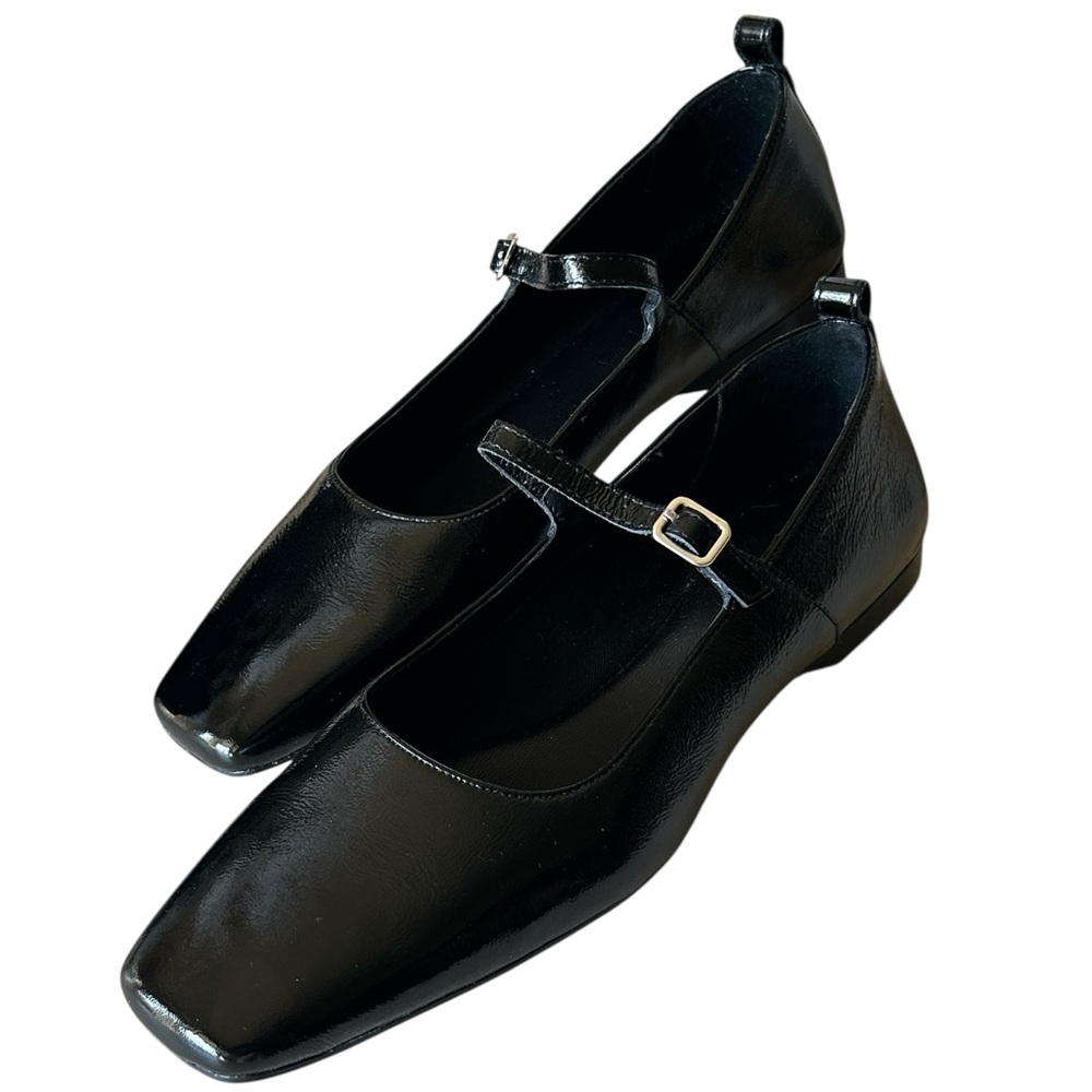 VAGABOND SHOEMAKERS DELIA BALLET FLATS Black Patent Mary Jane EU 40 US 10 NWOT - Picture 3 of 17